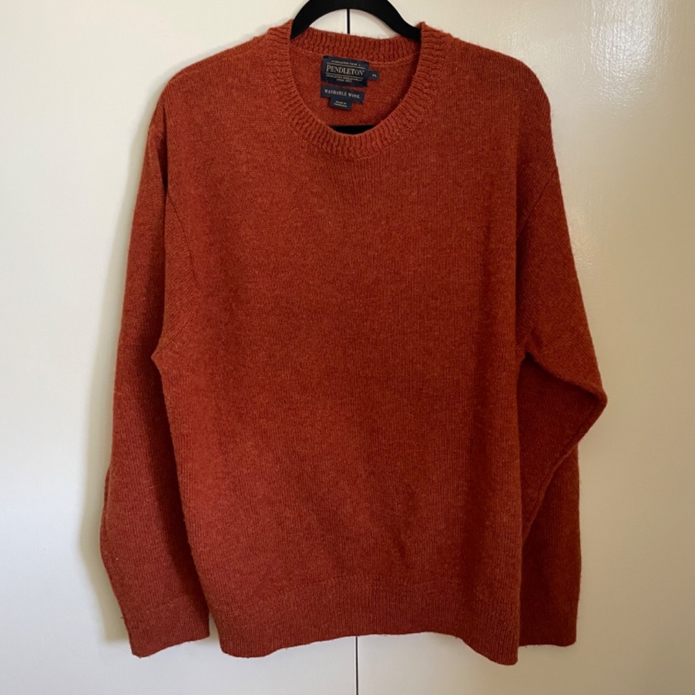 Pendleton | Washable Wool Orange Sweater | XL